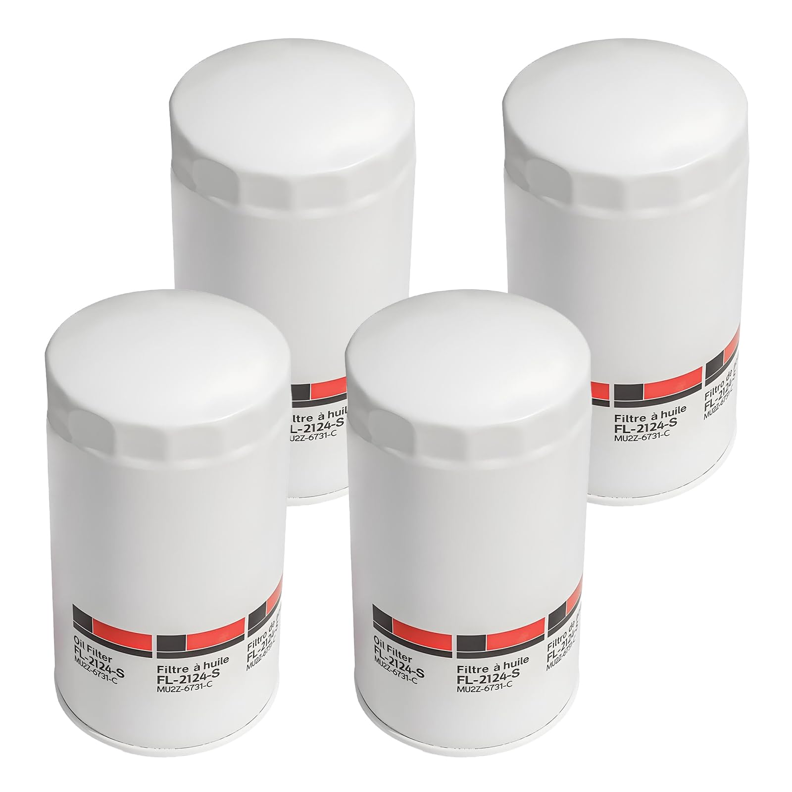 Photo 1 of 4PCS FL2124S Oil filter Fits for 2011-2024 Ford F250 F350 F450 F550 F650 F750 6.7L Powerstroke Diesel Engine Replaces FL2051S BC3Z-6731-B BC3Q-6714-CA