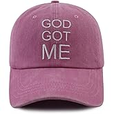 XacaYuerp God Got Me Christian Hat for Men Women, Funny Adjustable Cotton Embroidered Religious Faith Baseball Cap
