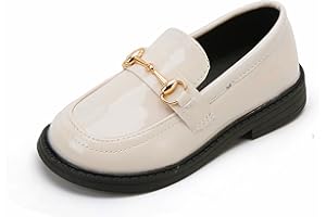 BayDaBik Kids Oxford Shoes Girl’s Boy’s Cute Dress Shoes Lace-Up School Uniform Loafer Flats Shoes