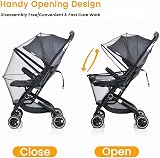 Orzbow Mosquito Net for Pram Universal Pram Net Cover with Zippers Black view 3