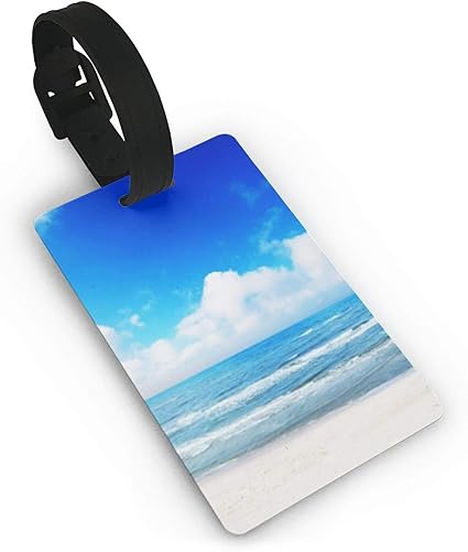 Amazon 青空 ハワイ 海 風景ラゲッジタグ名刺ネームタグ 荷物タグ 旅行用品 バッグ用 お名前 住所 電話番号 メッセージなど 文房具 オフィス用品 文房具 オフィス用品