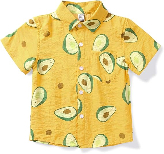 Amazon Co Jp ボタンシャツ キッズ 半袖 可愛い柄シャツ ボーイズ ワイシャツ 男の子 大きいサイズ 子供服 旅行 遊園 祭り おしゃれ 服 ファッション小物