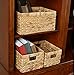 Storage Container, Natural Water Hyacinth Storage Bins Rectangular Basket,Arts and Crafts.