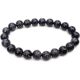chengmu Stretch Bracelet for Women Men, Natural Gemstone Round Stone Crystal Beads for Beaded Elastic Bracelet