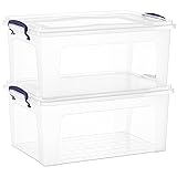 Superio Clear Storage Boxes with Lids, Plastic