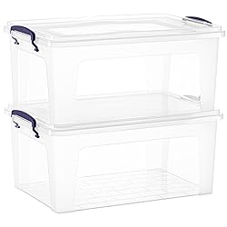 Superio Clear Storage Boxes with Lids, Plastic