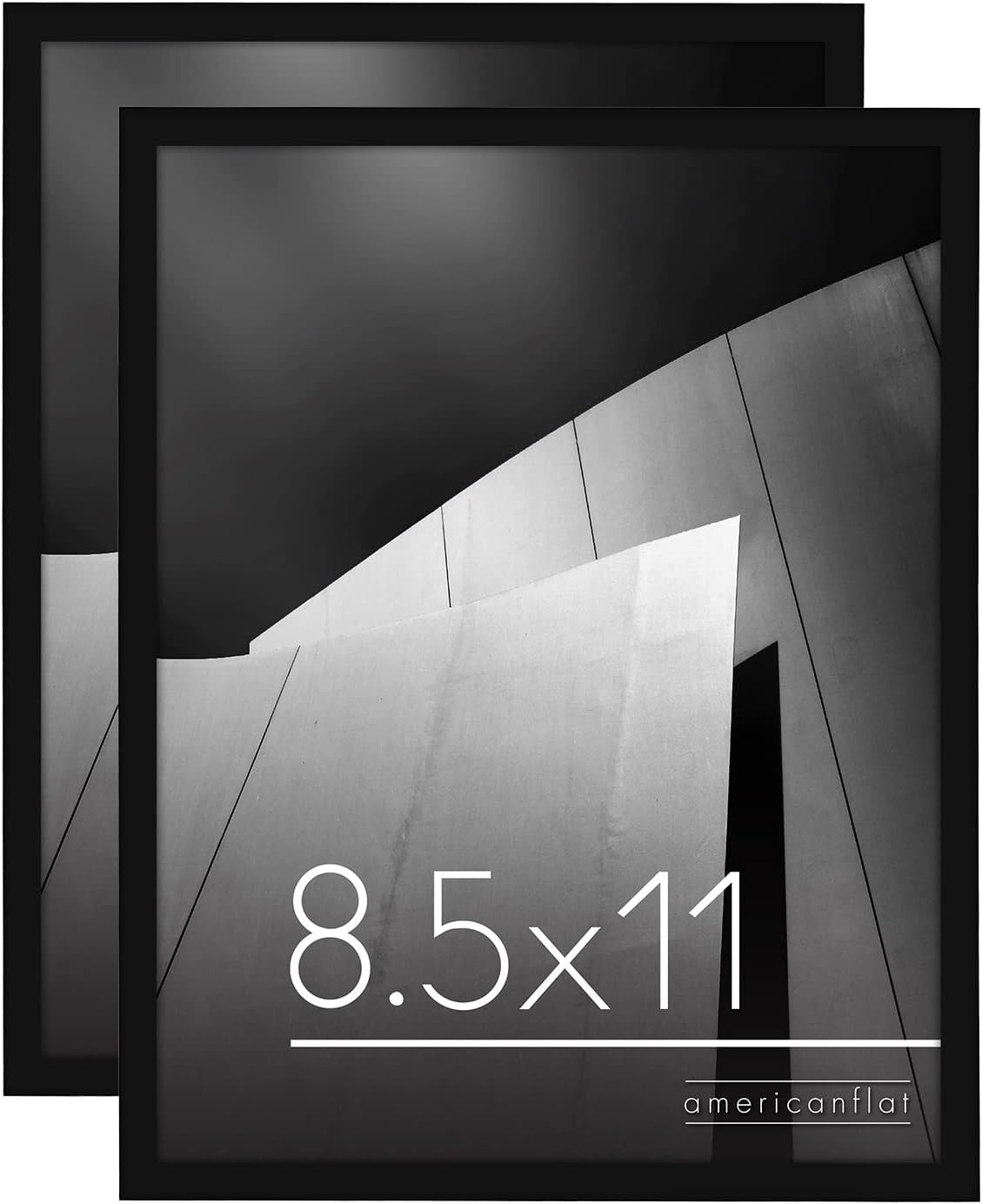 Photo Albums, Frames & Accessories - Americanflat 8.5x11 Picture Frame 2 Pack in Black with Polished Plexiglass - Thin Border 8.5 X 11 Inch Photo Frames for Wall or Desk - in Horizontal or Vertical Format