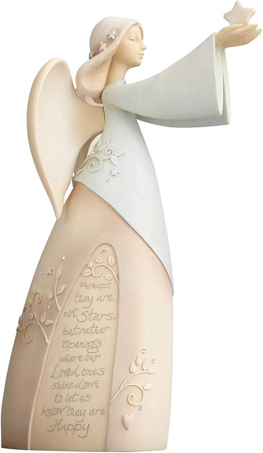 Bereavement Sympathy Angel Figurine with Star by Foundations 9 Inches