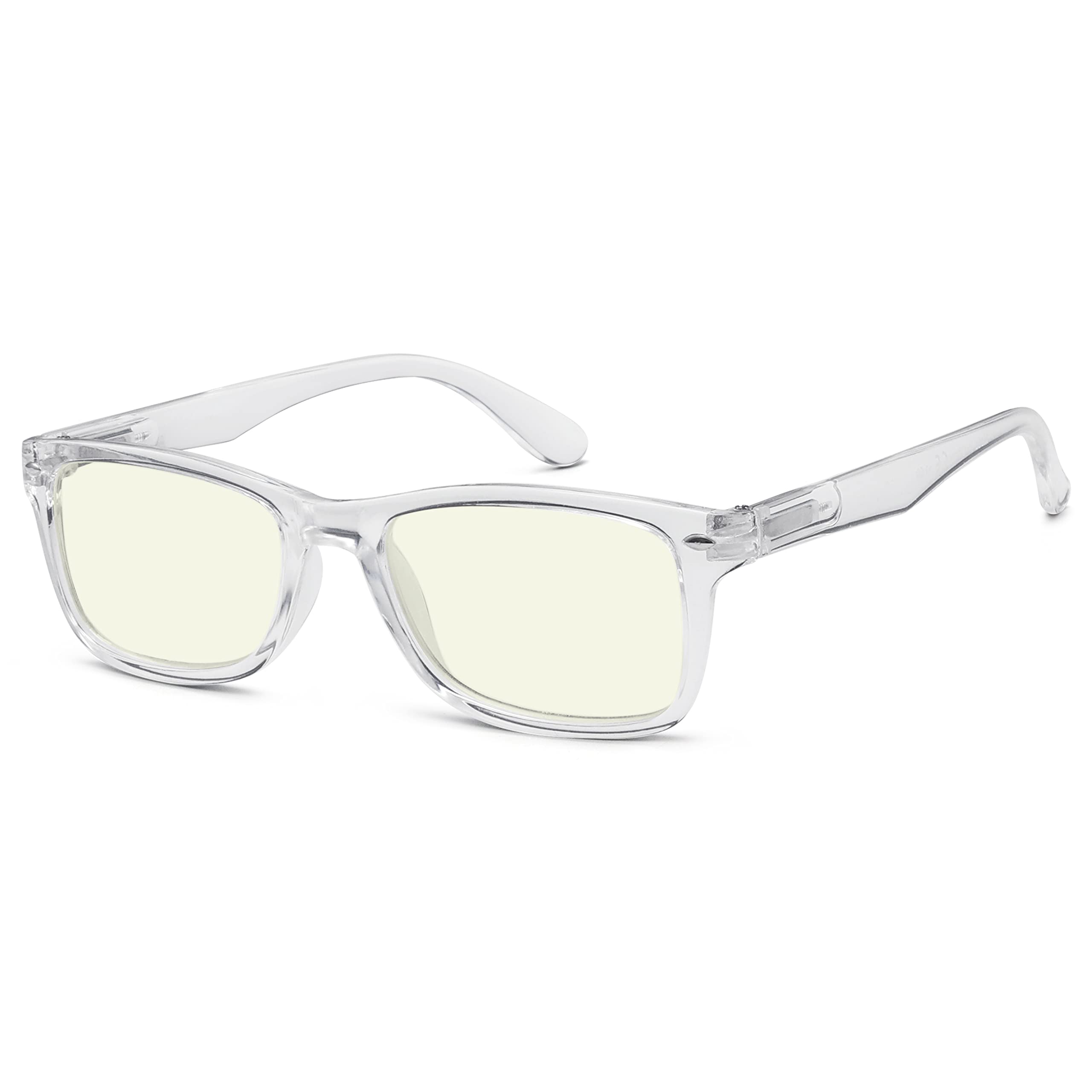 Eyekepper Blue Light Filter Reading Glasses - UV420 Protection Anti Glare Anti Reflective Computer Readers - Transparent Frame +2.00
