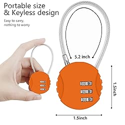 CROMLL 2 Pack Combination Lock 3 Digit Outdoor