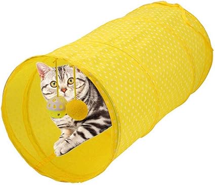 Pssopp Tunnel Pour Animaux De Compagnie Pliable Chat Dot
