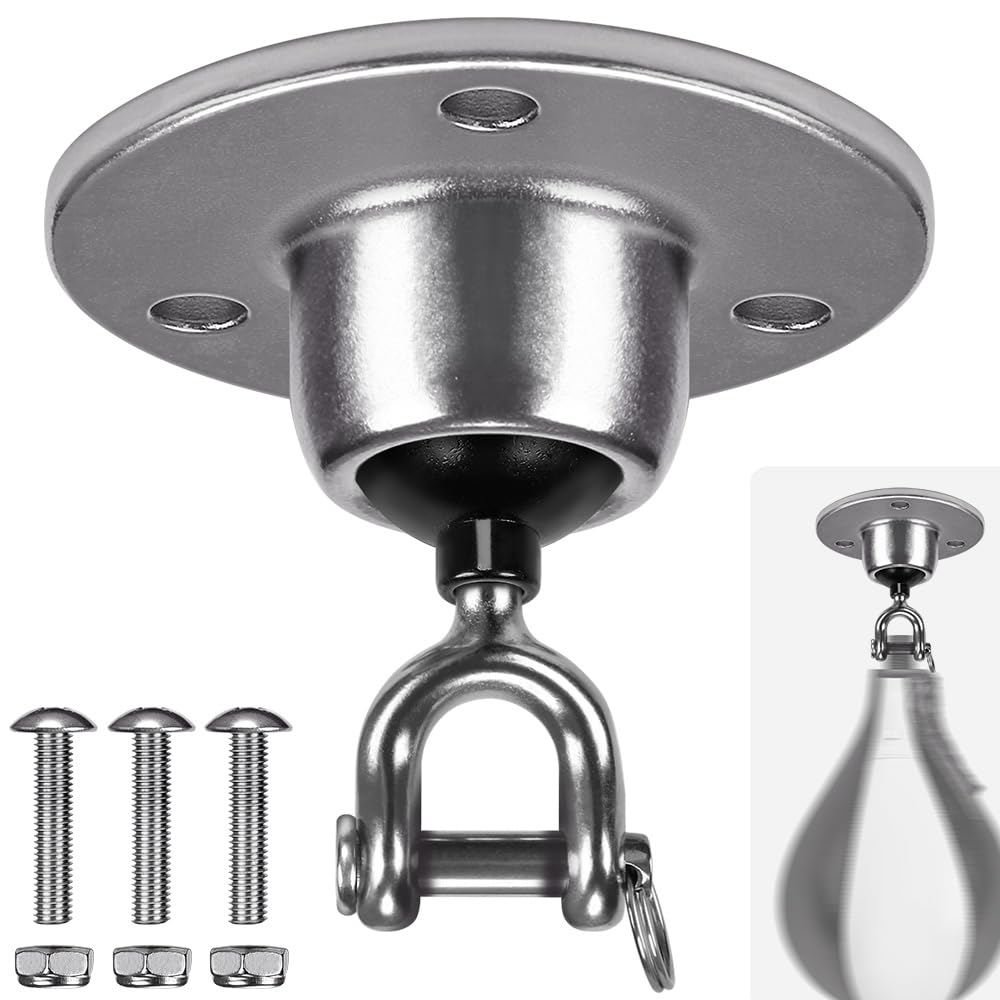 Photo 1 of BeneLabel Speed Bag Swivel - Stainless Steel Speedbag Swivel with 360° Rotation - Boxing Swivel for Punching Bag - Easy Setup On Hanging Punching Speed Bag Platform Stand