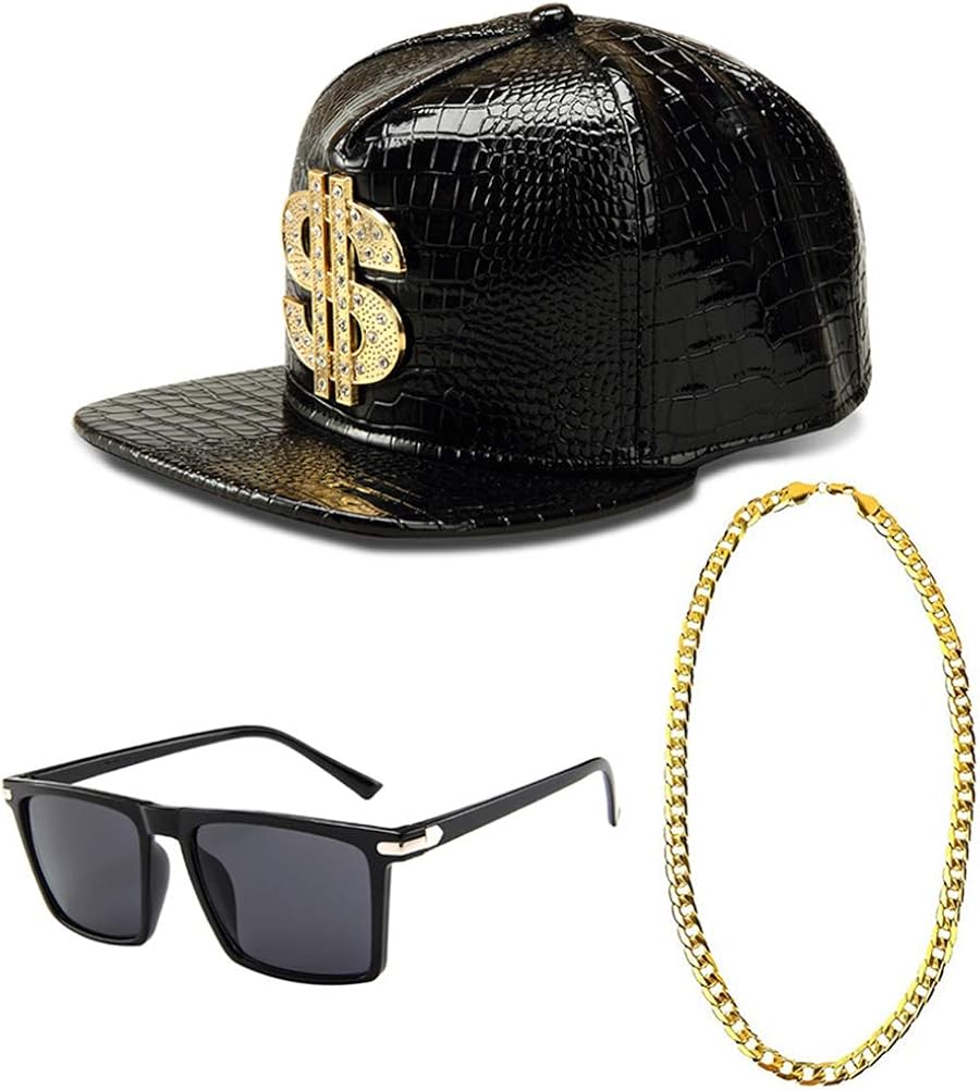 baseball hat and sunglasses