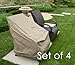Formosa Covers Premium Tight Weave Patio High Back Outdoor Chair Covers Rocking, Swivel Chair Protection Secure Fastener Strips up to 42