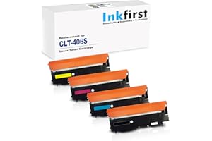 1 Set of 4 Inkfirst Compatible Toner Cartridges Compatible with Samsung CLT-K406S CLT-C406S CLT-M406S CLT-Y406S CLP-365 CLP-3