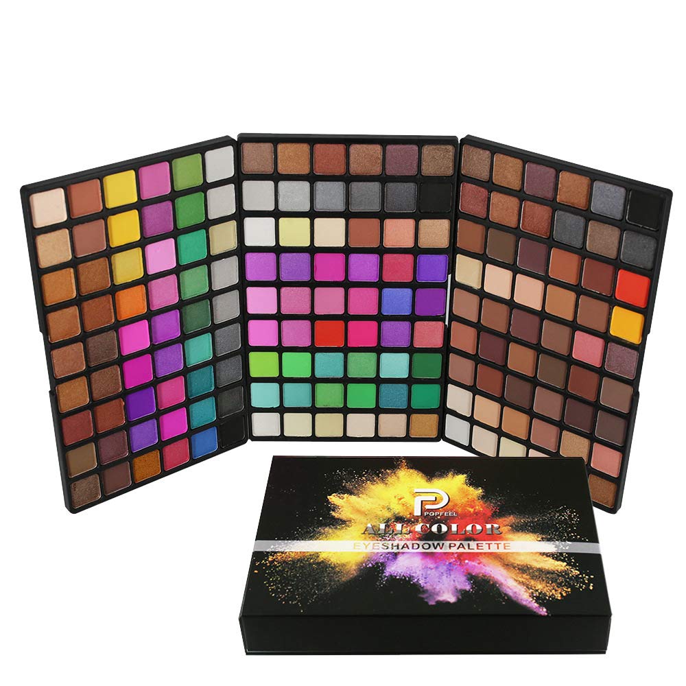 FantasyDay Professional Hightlight Eyeshadow Palette Xmas Makeup Contouring Kit - 162 Colours Highly Pigmented Nudes Warm Natural Matte Shimmer Cosmetic Eye Shadows Pallet Powder Palette
