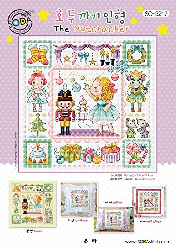 SO-3217 The Nutcracker, SODA Cross Stitch Pattern leaflet, authentic Korean cross stitch design chart color printed on coated paper