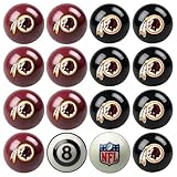 Imperial Officially Licensed NFL Merchandise: Home vs. Away Billiard/Pool Balls, Complete 16 Ball Set, Washington Redskins