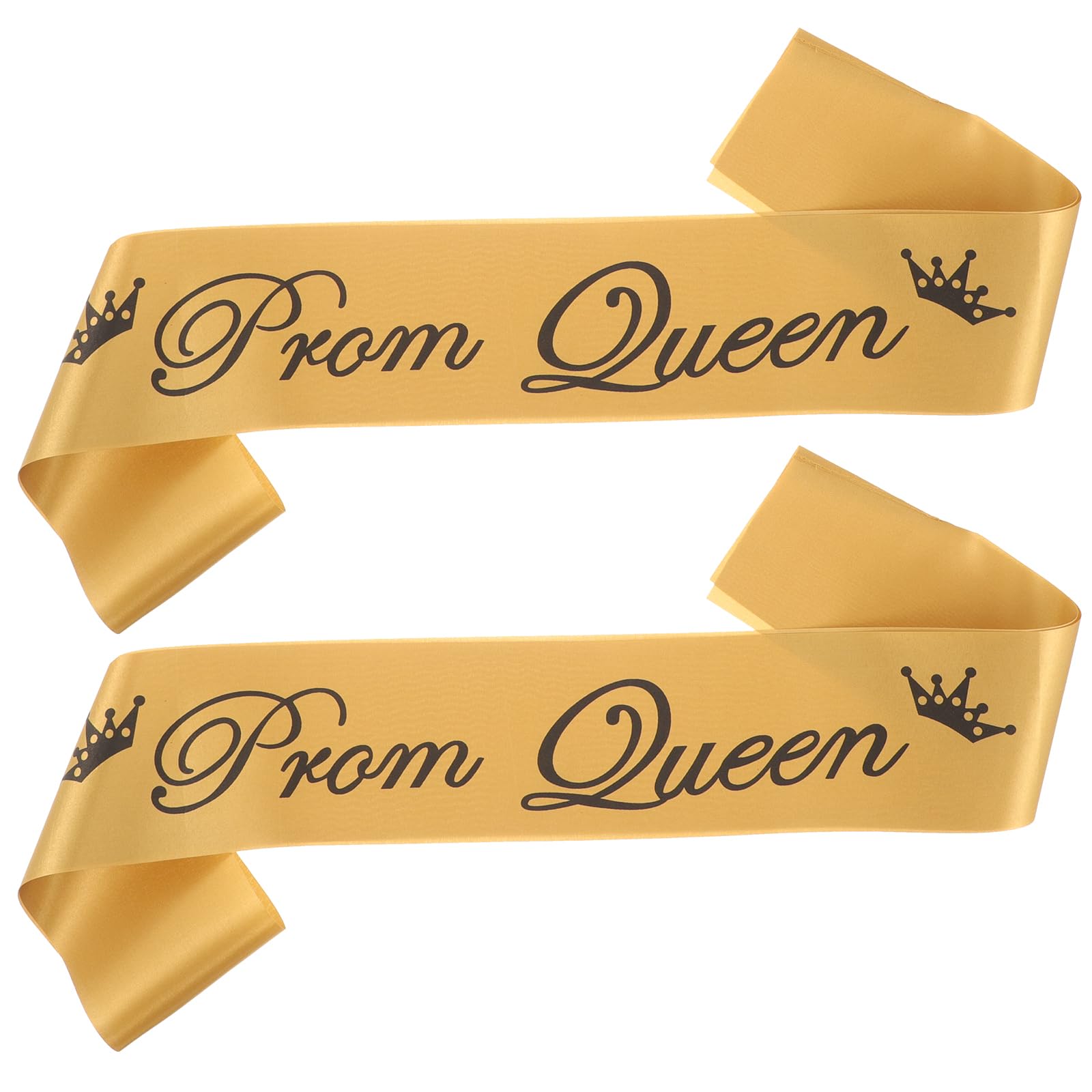 Happyyami Prom King and Queen Sashes Satin Ribbon Etiquette Shoulder Strap for Halloween Graduation Party Decorations 31G 31X3.7In
