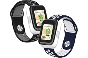NewJourney Compatible with SyncUP Kids Watch 2/1 Band, 2 Pack Breathable Soft Silicone Sport Wrist Strap Compatible with T-Mobile Sync UP Kids Watch 2/1