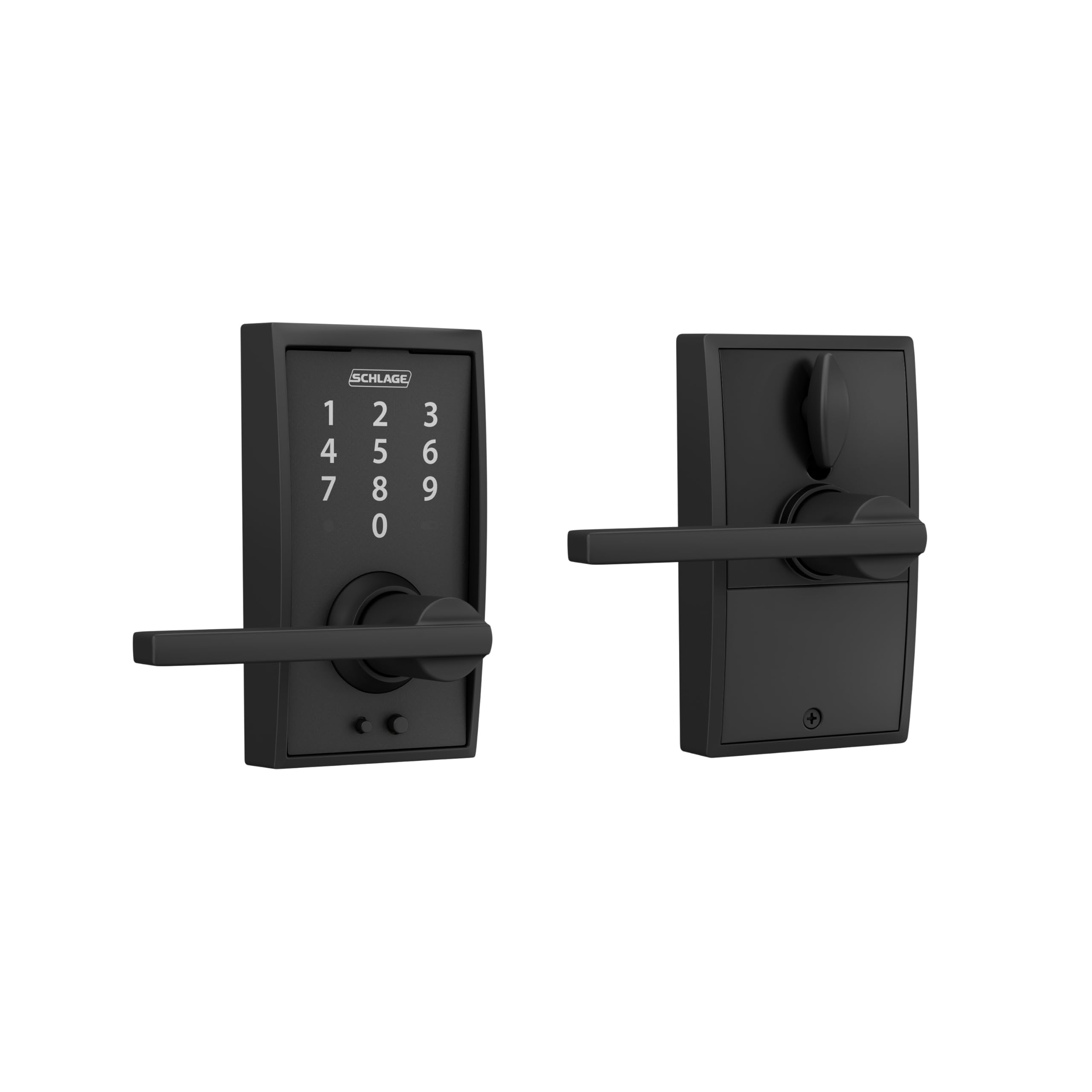 Photo 1 of Schlage FE695 CEN 622 LAT Touch Century Lock with Latitude Lever, Electronic Keyless Entry Lock, Matte Black
