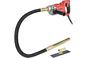 Seeutek Concrete Vibrating Tool - 1600W Electric Concrete Vibrator with 6.6ft Shaft Rod, 15000VPM Portable Pencil Cement Vibrator for Industrial Concrete Construction