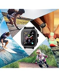 Funda impermeable para Apple Watch 0.157   1.732 in impermeable iWatch 4 funda impermeable Apple Watch 4 funda iWatch 4 Series 1.732 in impermeable funda para Apple Watch 4 resistente al agua correa negra para hombres y mujeres niñas