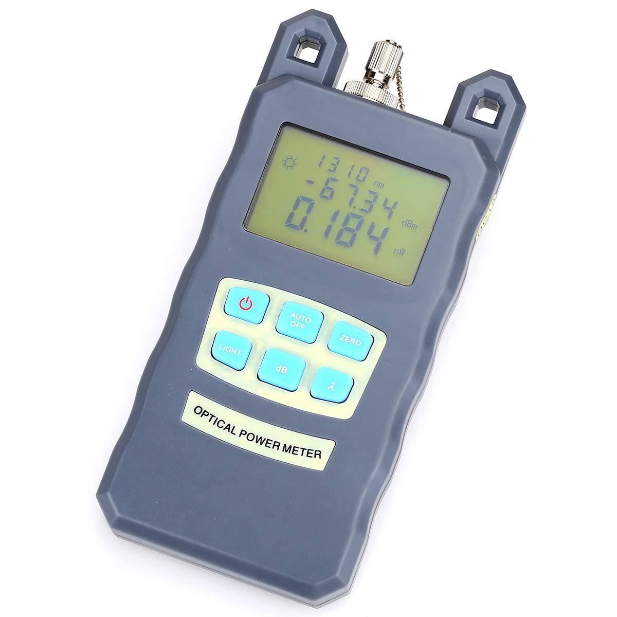 Portable Handheld Adjustable Optical Power Meter -70~+10 Cable Tester with FC SC Interfaces and Display Wavelength Range in 850~1625 for CATV Test and Telecommunication