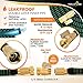 Garden Hose 55 Feet, Expandable, Lightweight, High Density 3750D Outer Fabric, Durable Double Latex Core, Bundle with Spray Nozzle and Accessories (5 Items)