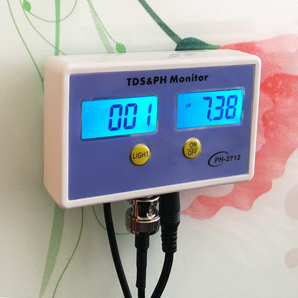 Choler Fish Tank Water Quality Testing TDS/PH Tester of Long-term Monitors PH Meter Aquarium