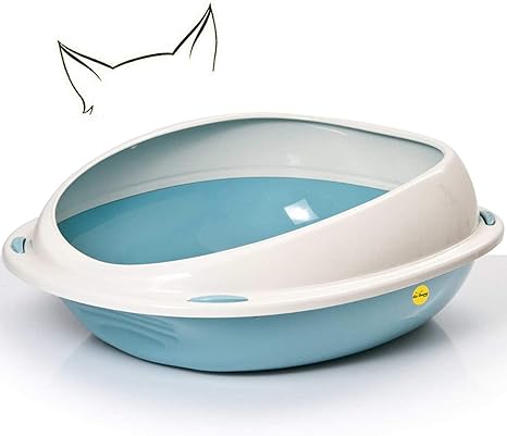 Bac A Litiere Pour Chat Grand Ou Jumbo Avec Bordure 4 Couleurs X L Amazon Fr Animalerie