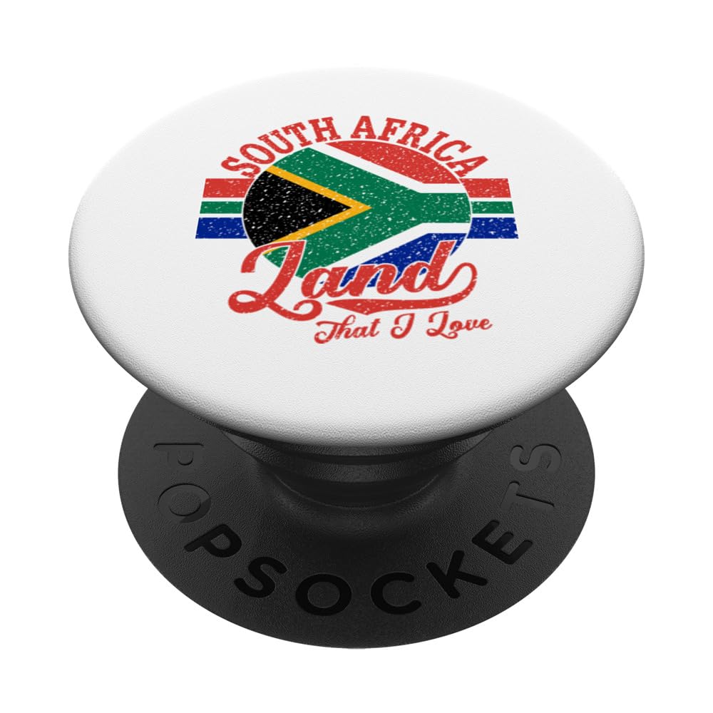 South Africa Land That I Love With South African Flag Pride PopSockets Swappable PopGrip