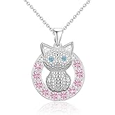 Esirly Easter Basket Stuffers - Birthday Gifts for Girls Cat Necklaces for Girls Cute Adjustable Birthday Gifts for Women Daughter Granddaughter Niece 16+2 Inches