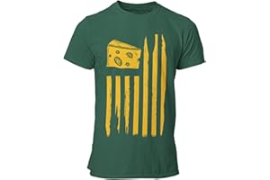 WISHFUL INKING Cheese Head Shirt Nation Flag Football Green Bay Vintage Style Classic Dri-Power Unisex Adult Fit T-Shirts Gifts Xmas Bdays