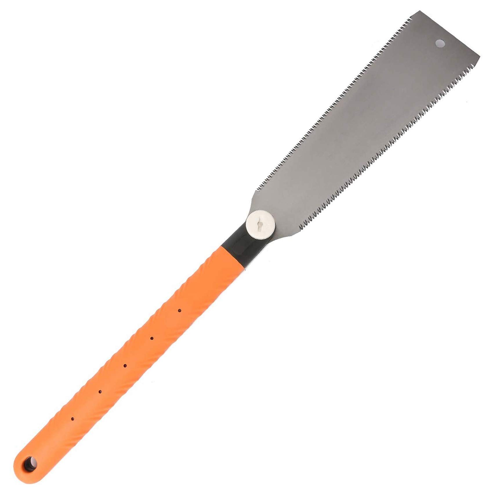 HEYABAE Carbon Steel Woodworking Saw, Double-Sided Fine-Tooth TPR Handle, Manual Saw for Cutting Bamboo, Wood and Plastic