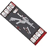 Real Avid Smart Mat - 43x16” Large Padded Gun Mat, with Magnetic Parts Tray and 223 Rifle Graphics with Disassembly Instructi