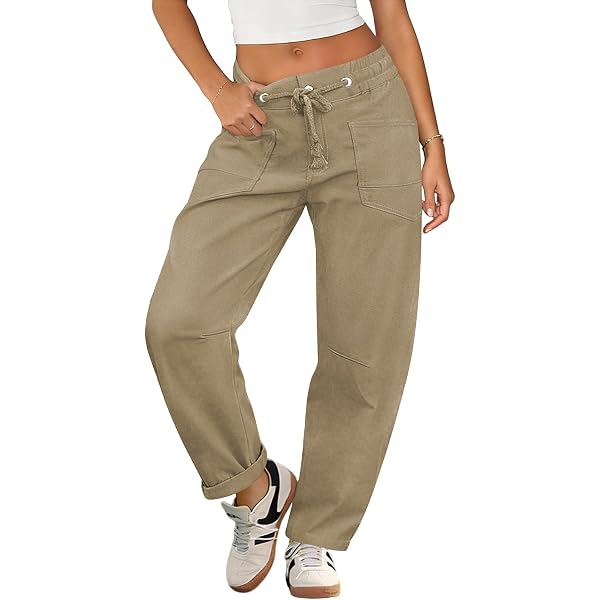 SLIM-SATION Drawstring Elastic Waist Pull On Zip Pocket Jogger