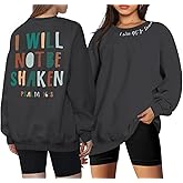 Sulayesh Christian Sweatshirt for Women Jesus God Faith Bible Verse Religious Shirt Oversized Inspirational Pullover Top