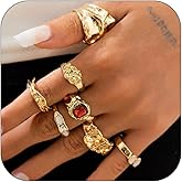 CJIAYUJEW Pearl Ring for Women Stacking Pearl Rings Set Gold Chunky Rings Adjustable Open Pearl Finger Ring Fake Pearl Ring Trendy Pearl Jewerly