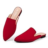 MUSSHOE Mules for Women Flats Comfortable Pointed