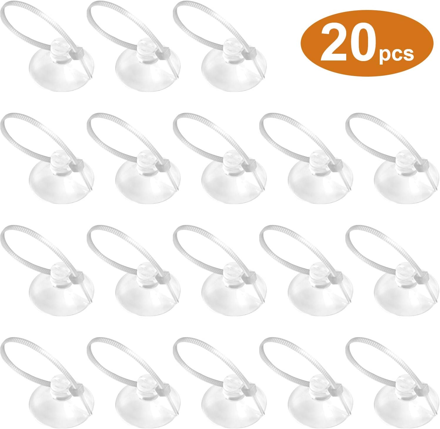 FEBSNOW Aquarium Suction Cups 20 Pcs Fish Tank Suction