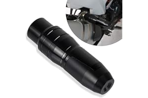 LANQIAN Universal Motorcycle Anti Falling Exhaust Pipe Protection Bar CNC Aluminum Frame Sliders For GSXR 125 250 300 600 750 1000 CBR 500 125 250 300R 400RR 450SR 600RR 600F 900RR 954RR Black