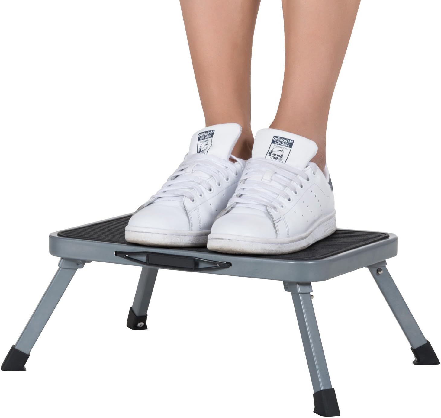 Ollieroo Step Stool Portable Lightweight Folding Steel Step Ladder with Non Skid Rubber Platform One Step 330-Pound Capacity: Home & Kitchen