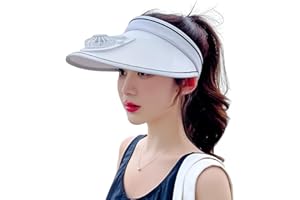 Sun Visor Hat with USB Fan, Summer Empty Top 3 Temp Settings Beach Cooling Anti UV Adjustable Fishing Hiking Cycling Cap