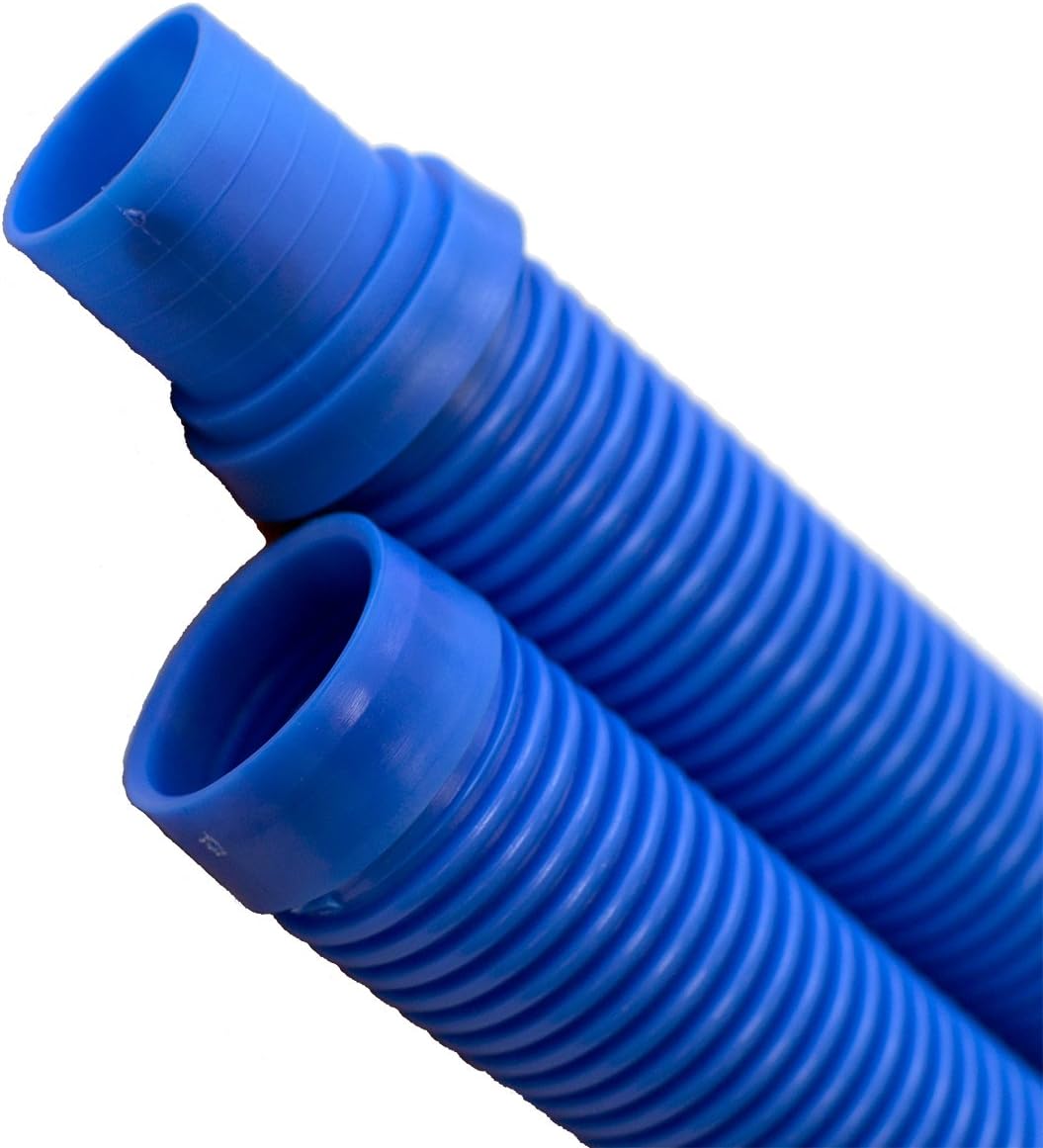 Universal Automatic/Suction Swimming Pool and Spa Vacuum Cleaner Extension/Replacement Hose Compatible with All Major Brands (4, Blue)