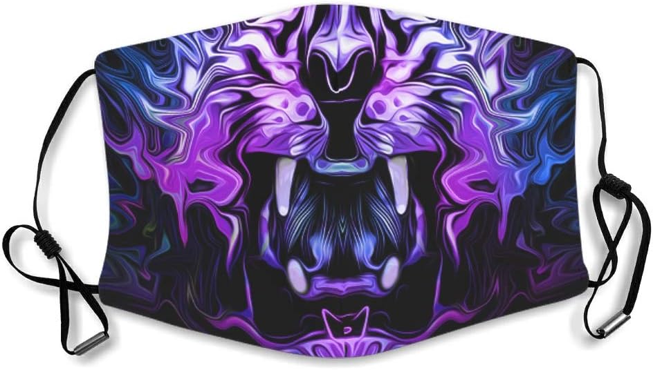 Lion Tiger Leopard Digital Print Breathable Mouth Cover for Riding Running Unisex