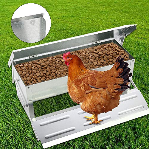 Shoze Chicken Feeder 5kg Automatic Treadle Self Opening Aluminium