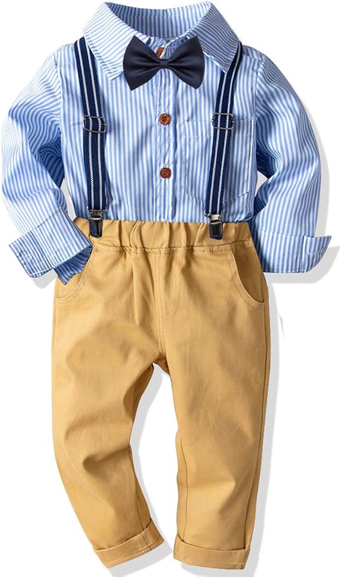 little boy outfit with suspenders