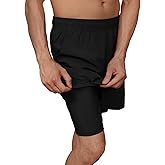 KGKE Mens-Swim-Jammers Athletic-Swimwear Quick-Dry-Shorts Durable-Team-Swimsuits - Drawstring Competition Swimming UPF50+