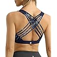 QUEENIEKE Women's Medium Support Strappy Back Energy Sport Bra Cotton Feel 6017